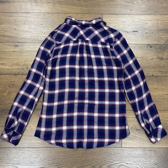 Rails Shirt Womens Small Blue Red Plaid Button Front Long Sleeve Top Soft - Picture 8 of 13